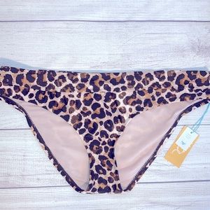 Leopard Hipster, med-Coverage, Bikini Bottom